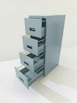 s k grill art Office File Cabinet Filling Cupboard Metal Storage kapat with Lock (Grey Powder Coated, 4 Drawer Cabinet)