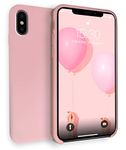 MyGadget Case for iPhone X | XS - Soft Touch Hard Cover Matte TPU Back Shell - Protective Shockproof Anti Scratch in Rose