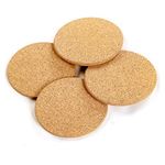 Windup Cork Trivets for Hot Dishes, Hot Pad, Place Mat - Export Quality 7inch - Set of 4 (Natural) - Thick & Absorbent, Non Slippery, Heat Resistant, Eco-Friendly, Made in India