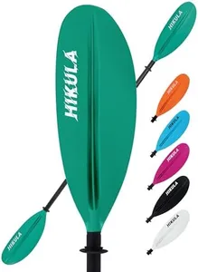 HIKULA Kayak Paddle 4 Pieces Aluminum Shaft and PP Blade Floating 86.6in/220cm, 90.5inch/230cm Lightweight Oars