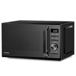 Toshiba Black Microwave 20 Liter Digital 800W Microwave Oven with 1000W Grill, Combination compact with 5 Power Levels, 8 Auto Menus, Grill, Combi, Digital Clock, Mirror Door Finish, MW3-AG20PF(MB)