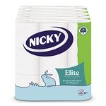 Nicky Elite Embossed White Bathroom Toilet 3 Ply Tissue 45 Rolls(9 Per Pack Case Of 5)