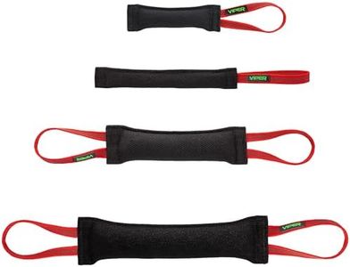 Viper Heavy Duty French Linen Dog Bite Tug Toy - K9 Trainer, Tough and Durable for Dogs Shutzhund IPO K-9 - Black - 16in L x 2.5in W