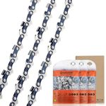 Savior Chainsaw Chain for 16 Inch (40cm) Bar, 57 Links, .050" Gauge, 3/8" LP Pitch, Compatible with Titan TTB355CHN TTL759CHN, Oregon, Black & Decker and More (91PJ057X), 3 Pack