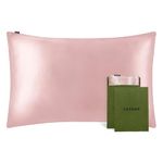 LILYSILK 100% Mulberry Silk Pillowcase 19MM Both Side Silk Hypoallergenic Breathable Housewife Pillow Cover with Envelope Closure for Hair and Skin(Rosy Pink,Standard 50x75cm)