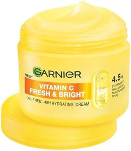 Garnier Fresh & Bright Vitamin C Sorbet Moisturizer, 4.5% Vit C + Hyaluronic Acid + Niacinamide + BHA, 9x Lighter Sorbet Texture, For Hydration & Dark Spot Reduction, Suitable for Oily to Normal & Combination Skin, 90g
