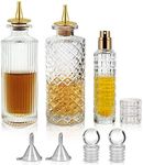 Bitters Bottle and Cocktail Atomizer - Classic Design Glass Bottles with to Add Bitters for Cocktails and Vermouth Bitters Spray Bottle 1oz,Ideal Bartender Gifts Home Bar Accessories