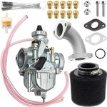 ZAMDOE VM22 26mm Carburetor for Pit Dirt Bike 110cc 125cc 140cc 212cc 196cc Motorcycle Engines for Lifan for XR50 CRF70 KLX BBR Pit Dirt Bike for DHZ for SSR with Air Filter Intake Manifold Main Jets