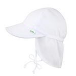 i play. Child Breatheasy Flap Sun Protection Hat, White 2T/4T