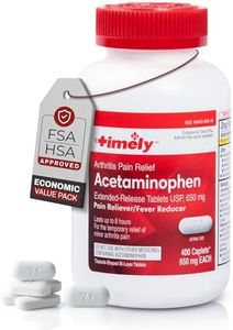 Timely- Extended Release Pain Relief - Acetaminophen Tablet 650MG 400 Count - Compare to Tylenol 8HR Arthritis Pain active ingredient - Temporarily Relieves Minor Aches and Pains and Reduces Fever