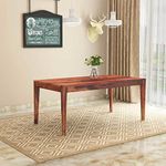 Mojave Decor Tim Sheesham Wood 6 Seater Dining Table Only for Dining Room | Dining Table Without Chair for Home & Restaurant | Table for Living Room and Kitchen (Maple Honey, 6 Seater)