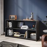 ELEGANT Wooden Bookcase with Open Cubes and Shelves, Bookcase Bookshelf Storage Shelving for Home Office Bedroom Living Room, 3 Tier Low Bookcase,Black