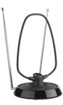 One For All Unamplified Indoor Digital TV Aerial - Ready to receive Freeview and Analogue TV Signals within a range of 3 miles – HD Ready - HDTV Antenna – UHF/VHF – black – SV9033
