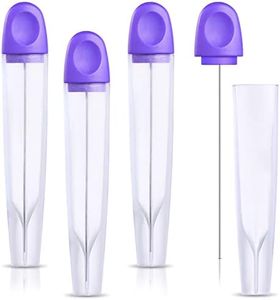Cake Tester 4 Pieces Stainless Steel Baking Tester with Cover Reusable Metal Cake Tester Mini Cupcake Tester Baking Cake Tester Needle Sticks for Bread Pastry Biscuit Muffin Cookie Baking Tools