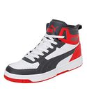 Puma Unisex-Adult Rebound Joy White-Asphalt-High Risk Red Sneaker, 6 UK (37476519)