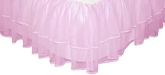 Tadpoles Triple Layer Tulle Twin Bed Skirt | 39" x 75" with a 16" Drop | Made of 100% Polyester Panels, 80% Polyester & 20% Cotton Lining | Soft, Smooth & Durable | Ideal for Kids | Pink