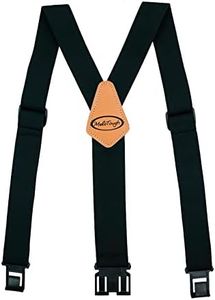 MELOTOUGH Belt Clip suspenders Men Perry suspenders with 2 inch width,non-metal suspenders for casual dress,work place, 1.5 Inch Black, Large
