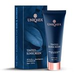 Uniqaya Tinted Sunscreen Spf 50 PA+++|Tinted Sunscreen for Men & Women Sunscreen for Oily Skin & Dry Skin |Blue Light Protection No White Cast, Lightweight