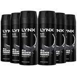 6 X LYNX BODY SPRAY BLACK 150 ml | 6 PACK BUNDLE