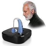 Britzgo Hearing Amplifier 1.5 Hours-Quick Charge with Fashion USB Dock Gem Blue (Single) Rechargable Voice Enhancer…