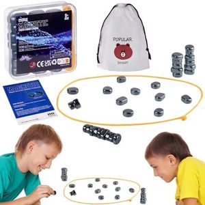OSDUE Gioco di scacchi magnetici, Magnetic Chess Game, Educativo Gioco da tavolo a scacchi con pietre magnetiche, Gioco da Tavolo Portatile per Riunioni di Famiglia E Viaggi E Forniture per Feste