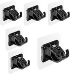 Mirramor No Drill Curtain Rod Brackets No Drilling Self Adhesive Curtain Rod Holder Hooks Nail Free Adjustable Curtain Rod Hooks Curtain Hangers Home Bathroom & Hotel