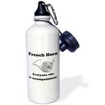 3dRose 7480_1 wb_123066_1 Water Bottle, White
