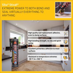 Sika Stixall Black Sealant 290ml – All-Purpose Adhesive & Sealant