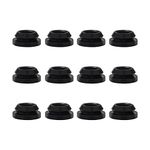 AIEX 12 Pcs RV Stove Top Grommets, Black Furnace Grommet Camper Stove Grommets Protective Rubber Grommets for RV Stove Top Compatible with Magic Chef Stove Grates