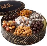 Chocolate Gift Basket Tins Gift Box, Gourmet Candy Basket Holiday Chocolates Covered Pretzels Gifts Food Sets For Men Women Prime Baskets Delivery Thanksgiving Valentines Day Delivered by Oh Nuts