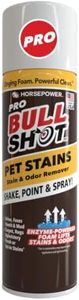 Bull Shot Pet Pro Stain Remover, AS SEEN ON TV, Urine & Odor Emulsifier, Enzyme-Powered Professional Strength Foam for Urine, Feces, Vomit, Odors, Dirt On Carpet, Area Rugs, Upholstery, Old Stains