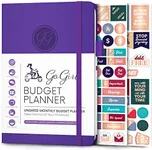 GoGirl Budget Planner – Monthly Financial Planner Organizer Budget Book. Expense Tracker Notebook Journal to Control Money, Compact (Purple)