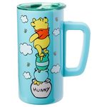 Silver Buffalo Disney Winnie The Pooh Hunny Stack Double Wall Stainless Steel Coffee Mug with Handle, 15 Ounces