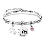 COEROW Initial Letters Horse Bracelets Just A Girls Who Loves Horse Horse Bracelet for Women Girls (R)