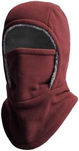 Balaclava Face Ski Mask, Weather Balaclava Face Cover Men Women Winter Scarf Motorcycle Mask Thermal Neck Warmer Hood Gaiter (Red)