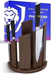 DALSTRONG Knife Block Set-6pc-Magnetic Knife Stand-Phantom Series-Japanese High-Carbon AUS8 Steel-Gift Knife Kitchen Set-Pakkawood Handle