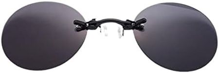 Clip On Nose Glasses Round Rimless 