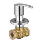 ZAP Prime Stop Cock, Concealed Valve 3/4 Inch Bathroom Tap Quarter Turn Tap - Brass Chrome Plated