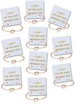 CHICNOW Bridesmaid Gifts Proposal Rose Gold Bangle for Women Tie the Knot Bracelet Wedding Party Maid of Honor (Rose Gold Set of 10)