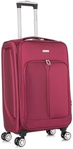 24" Medium Suitcase Super Lightweight Luggage 20% Expandable 4 Wheels Spinner 3-Digit Combination Lock Soft Shell Luggage for 15 to 20kg
