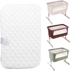 Brillars Baby Crib Mattress Fits/Compatible to Next to Me Cot Bed Replacement - Bedside Travel Cot Toddler Infant Bed Foam Mattress - Hypoallergenic & Removable Quilt Cover (83 x 50 x 5cm)