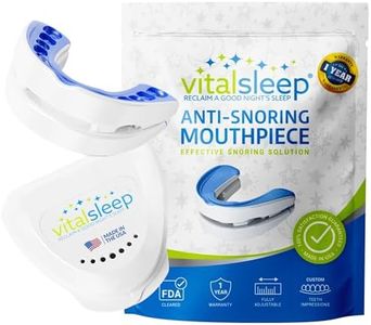 VitalSleep Anti-Snoring Mouthpiece, Stop Snoring & Sleep Better, Adjustable & Personalized Fit, Snore Solution for Restful Nights, Improve Sleep Quality, Made in USA