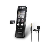 96GB TCTEC Digital Voice Recorder with 7000 Hours Recording Capacity, Audio Noise Reduction, Sound Tape Recorder with Playback, Clip-on Mic Dictaphone for Meeting, Lecture