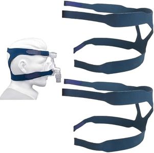 COONLINE 2 Packs Universal Headgear Full Mask Replace Part CPAP Ventilator Headband (Without Mask) - Blue