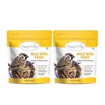 Happy Wings Mix Seed Wild Birds Food for Sparrows, Wild Finches, Indian Robin, Myna - (900gram x 2) Pack | Premium Seed Blend | Bird Food for All Life Stages