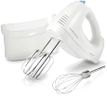 Hamilton Beach 6-Speed Electric Hand Mixer for Baking, 250W, QuickBurst, Snap-On Storage Case, Traditional Beaters & Whisk, White (62682G)