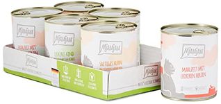 MjAMjAM - premium wet food for cats - mixed package I - chicken, beef, hearts, pack of 6 (6 x 800g), grain-free with extra meat