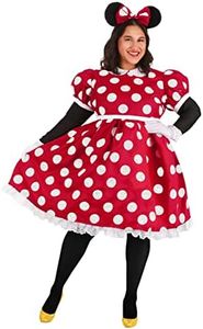 FUN Costumes Disneys Adult Minnie Mouse Costume for Women, Polka Dotted Halloween Dress, Minnie Mouse Ears for Dressup 2X