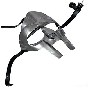 Queen Armour Steel Roman Gladiator Helmet Face Mask MF Doom Medieval Re-enactment VIKING MASK