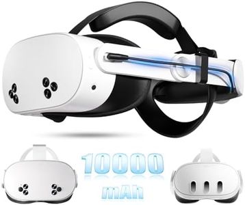 10000mAh Battery Head Strap for Meta Quest 3/3S - Elite Strap with Battery Pack Accessories Fast Charger to Extend Quest 3/3S 2-4H Playtime - VR Stocking Stuffers for Men - Mens Stocking Stuffers
